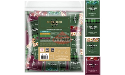 Набор чая Sherlock Secrets Green assorted Collection Зеленый Ассорти 48 сашетов 4 вкуса по 12 шт - 1