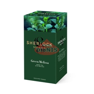 Чай зеленый Sherlock Secrets Green Melissa Зеленая Мелисса 22 саш по 1.8 г