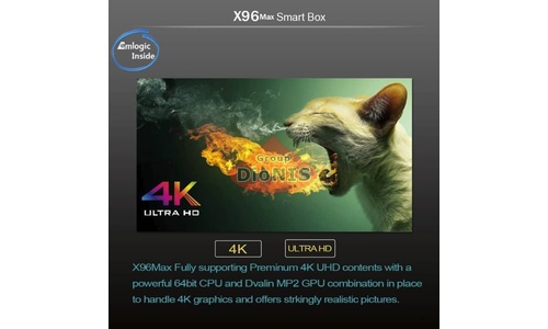 Медиаплеер X96 MAX 4/64 GB Smart TV Box 4K Amlogic S905X2 Android 8.1 - 8