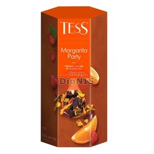 Чай фруктово-трав'яний TESS MARGARITA PARTY 70 г листовий Гібіскус, Каркаде, подарунковий Тубус