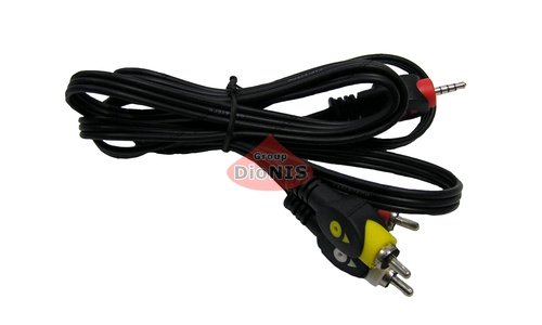 Кабель Mini Jack (мініджек 3.5) на 3RCA 1.2м (потовщений) - 1