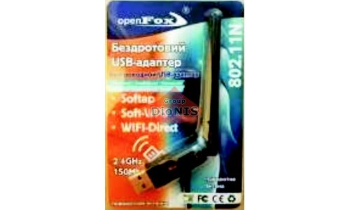 Адаптер USB WiFi OPENFOX (на чіпі 5370) 5 dBi в блістері 150 Мбіт/с Мережевий адаптер b/g/n - 1