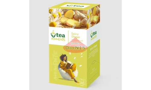 Чай травяной Tea Moments Spicy Ginger Пикантный Имбирь 22 саш по 1.5 г ромашка, имбирь, лимонник - 1