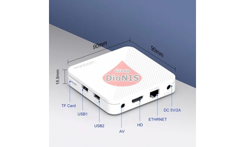 Смарт приставка H96 MAX 2/16 GB Allwinner H313 Android 14.0 WiFi 2.4/5+BT голос - 3