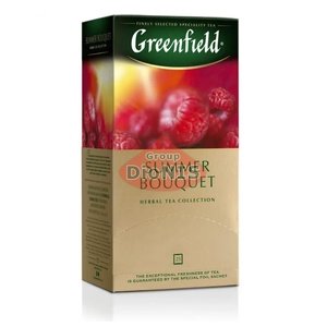Чай трав'яний Greenfield Summer Bouquet 25 пакетів по 2 г з малиною, Каракаде, термосаше Грінфілд