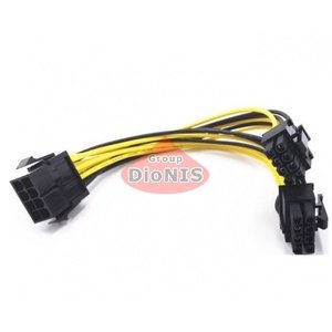 Кабель-перехідник 8 pin - 8 pin + 8 pin 15см Voltronic для живлення відеокарти (21850)