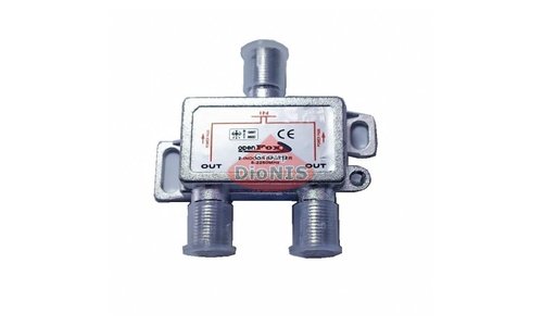 Splitter 2-WAY OpenFOX 5-2250MHZ Розгалужувач з проходом напруги 5В супутникове, ефірне, кабельне ТБ - 1