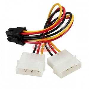 Кабель-переходник 6 pin - 2*Molex 4 pin 15см Voltronic для питания видеокарты (05106)