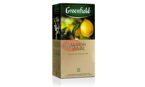 Чай черный Greenfield Lemon Spark 25 пакетов по 1.5 г лимон, розмарин, термосаше Гринфилд - 1