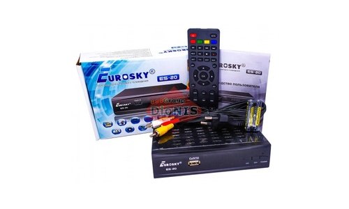 Комплект: Ресивер Eurosky ES-20 DVB-T/T2 + Антенна Квант-Эфир ARU-01 white - 3