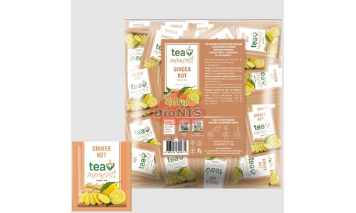 Чай чорний Tea Moments Ginger Hot Гарячий Імбир 50 саш по 1.7 г - 1