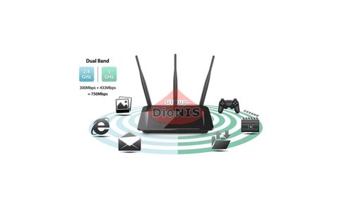 Маршрутизатор (роутер) D-Link Dir-809 (RB) 2.4 і 5 ГГц Чорний AC750 802.11 ac/n/g/b/a - 4