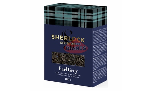 Чай черный Sherlock Secrets Earl Grey Эрл Грей 100 г крупнолистовой со вкусом бергамота и лимона - 1
