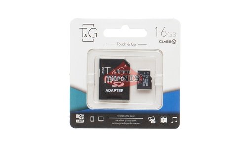 Touch & Go 16 GB Micro SDHC TG-16GBSDCL10-01 с адаптером Карта памяти Class 10 - 1