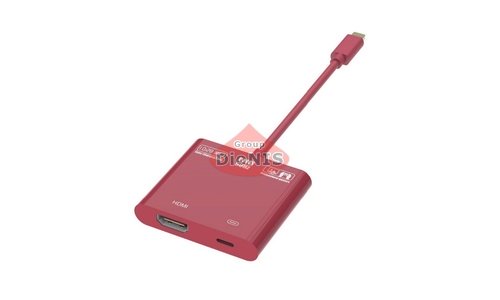 Конвертер Lighting тато на HDMI мама 10 см RED 4K/2K (09406) - 1