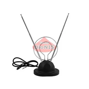 Антена DVB-T2 Кімнатна ріжкова універсальна МВ/ДМВ з підставкою кабель 1.0 м