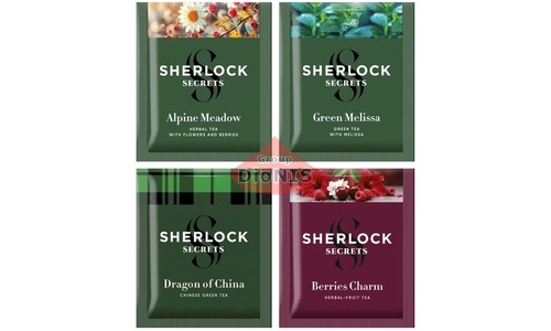 Набор чая Sherlock Secrets Green assorted Collection Зеленый Ассорти 48 сашетов 4 вкуса по 12 шт - 3