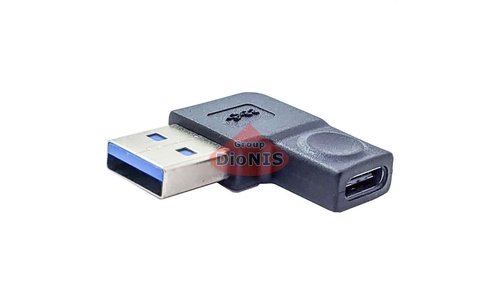 Перехідник USB 3.0 Type A тато на Type-C мама кутовий - 1