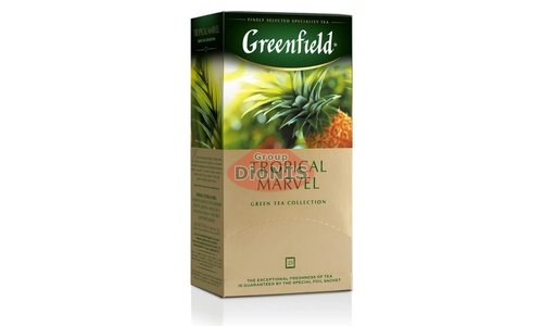Чай зеленый Greenfield Tropical Marvel 25 пакетов по 2 г ананас, имбирь, термосаше Гринфилд - 1