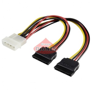 Кабель Переходник-делитель питания Molex 4 pin - 2*SATA 15 pin 20см (00785)