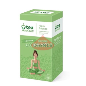 Чай травяной Tea Moments Fresh Balance Свежий Баланс 22 саш по 1.8 г + Витамины, крапива, моринга, виноград