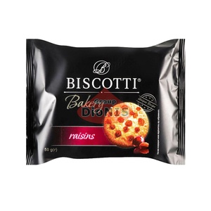Печенье песочно-отсадочное Bakery Mini с изюмом 50 г Biscotti Бейкери МИНИ