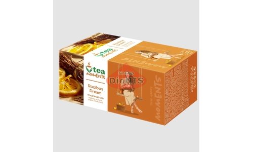 Чай Ройбуш Tea Moments Rooibos Dream Мрія Ройбушу 22 саш по 1.5 г з шипшиною, яблуком та лимонником - 4