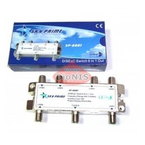 Sky Prime SP-6001 DiSEqC 6/1 Переключатель коммутации спутникового ресивера и конвертера