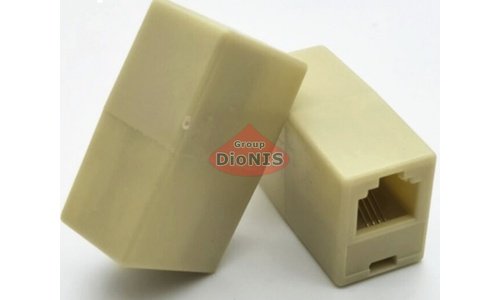 Соединитель RJ11 RITAR 6p4C мама/мама для соединения кабеля Белый Поштучно - 1