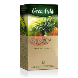 Чай зеленый Greenfield Tropical Marvel 25 пакетов по 2 г ананас, имбирь, термосаше Гринфилд