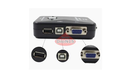 2-х портовий KVM свіч перемикач USB (15677) Model KVM-21UA 2Port USB 2.0 Switch - 6