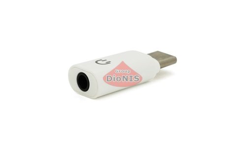 Перехідник Type-C тато на Jack 3.5mm для навушників мама KIN KY-195 White 31466 - 1