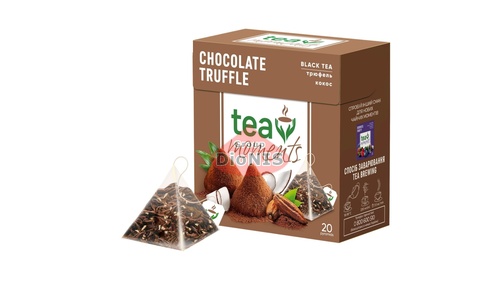 Черный чай Tea Moments Chocolate Truffle Шоколадный трюфель 20 пирамидок по 1.8 г - 1