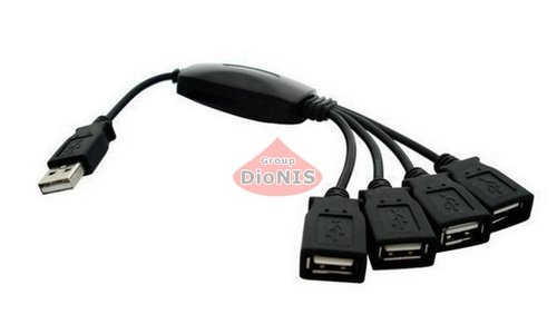 Хаб USB 2.0 4 порта Гідра Розгалужувач HUB Спліттер (02171) - 1