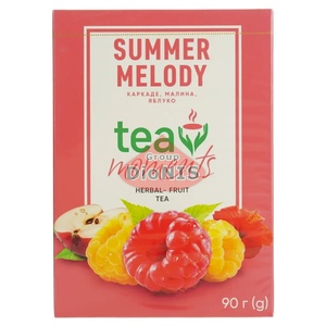 Чай фруктово-ягодный Tea Moments Summer Melody Летняя Мелодия 90 г листовой Каркаде, Малина, Яблоко