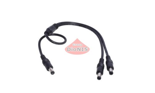 Перехідник DC 5.5 х 2.5 мм дільник на 2 х 5.5 х 2.5 мм 0.5 м 37003 - 1