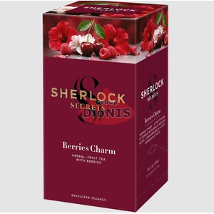 Чай фруктово-травяной Sherlock Secrets Berries Charm Ягодный Шарм 22 саш по 1.6 г каркаде, малина, вишня, шиповник