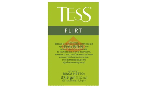 Чай зеленый TESS Flirt 25 пакетов по 1.5 г с клубникой и ароматом белого персика - 3