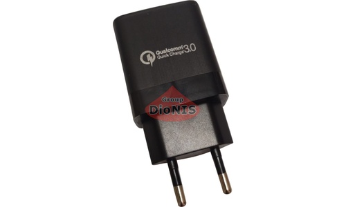 МЗП - блок живлення CX-18 ATCOM 220В, 1*USB OUTPT: DC 5V = 3.0A (MAX) Мережевий зарядний пристрій для смартфонів і планшетів (20303) - 1