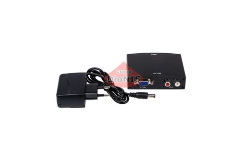 Конвертер ATCOM переходник с HDMI to VGA+2RCA CONVERTER V1009 Черный (15272) - 1