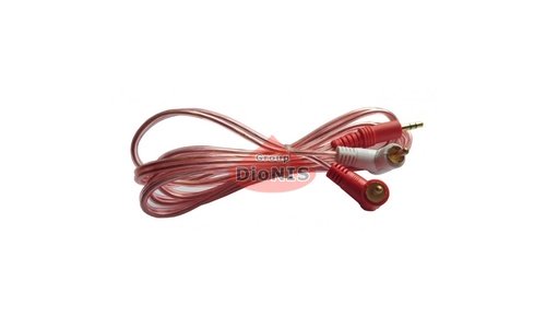 Кабель Mini Jack (мініджек 3.5) на 2RCA кутовий 1.5м 3pin 15 мм Короткий джек Audio 100779 - 1