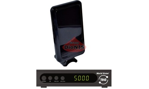 Комплект: Ресивер WORLD VISION T64D/Т64Д + Антенна WAVE CITY 69 - 1