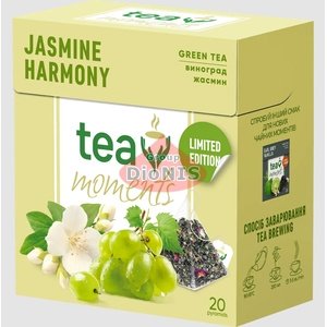 Чай зелений Tea Moments Jasmine Harmoni Жасмінова Гармонія 20 пірамідок по 1.7 г