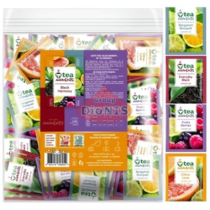 Набор чая Tea Moments Black Harmony Черная Гармония 48 сашетов 4 вкуса по 12 шт