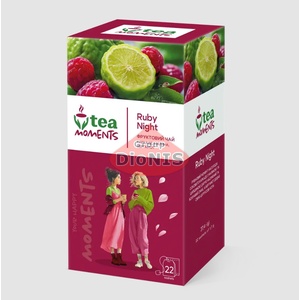 Чай фруктовый Tea Moments Ruby Night Рубиновая ночь 22 саш по 1.7 г каркаде, малина, бергамот