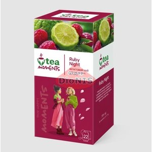 Чай фруктовый Tea Moments Ruby Night Рубиновая ночь 22 саш по 1.7 г каркаде, малина, бергамот