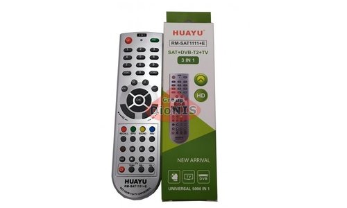 Пульт Универсальный HUAYU RM-SAT1111+ E для спутниковых тюнеров, Т2, ТВ обучаемый, более 350 кодировок - 1