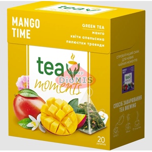 Чай зеленый Tea Moments Mango Time Время Манго 20 пирамидок по 1.7 г