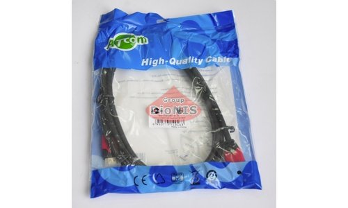 HDMI - HDMI кабель 2,0м ATCOM High-Quality Cable FullHD/4K/3D v1.4 Red/Gold (14946) - ЗНЯТО З ВИРОБНИЦТВА - 2