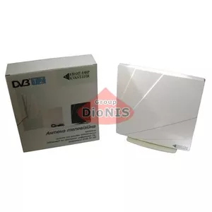 Антена DVB-T2 Кімнатна Квант-Ефір ARU-01 white з підсилювачем 5В 18Дб до 15 км